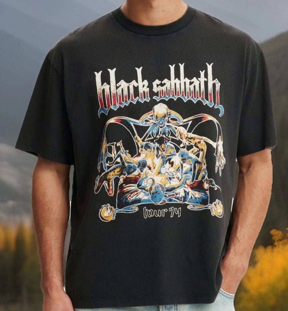 Preços baixos em Camisa Tour Black Sabbath em Memorabilia de Black