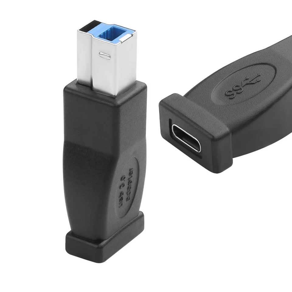 USB Type C 3.1 Female to 3.0 B Male Data Adapter Connector 5Gbps Printer Scanner - Image 2 of 4