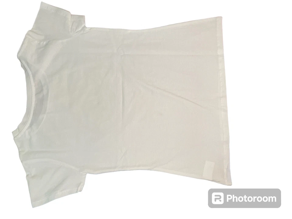 T-shirt Donna Ds Casual Lab  Cotone  Bianca Taglia Unica Scritta Glitter Oro - Immagine 2 di 4