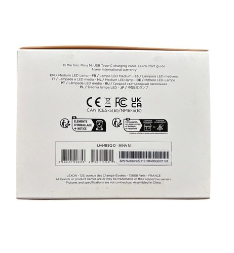 LEXON Mina M x Jean-Michel Basquiat Medium Rechargeable Color Changing LED Lamp - Picture 5 of 5