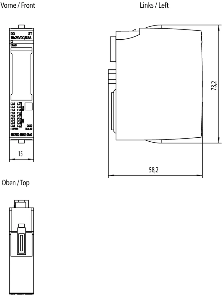 6ES7132-6BH01-0BA0 SIMATIC ET 200SP, Digital output module  DQ 16x 24V - Image 4 of 4