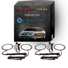 Kit de anillo de halo de faros LED ojo de ángel azul para faros Pontiac GTO 2004-2006