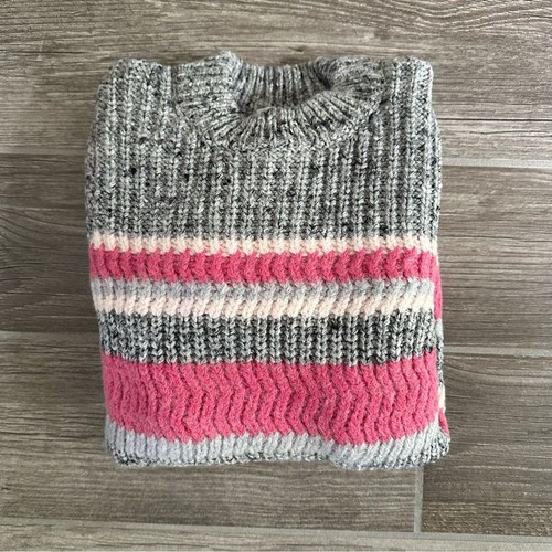 Jersey Sezane Yara Lana Merino Bebé Alpaca XS Caramelo Rosa Blanco Gris Rayas NUEVO - Imagen 9 de 11