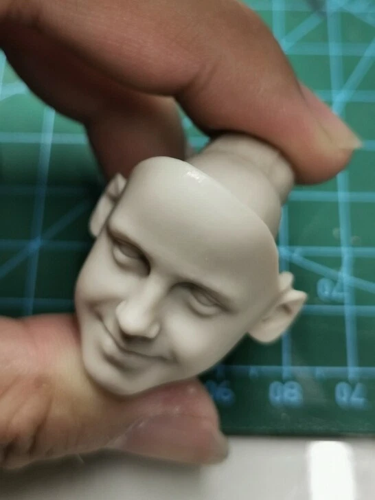 未上色 1/6 小女孩艾玛头雕刻适合 12 英寸人偶娃娃身体到 — 第 3/3 张图片