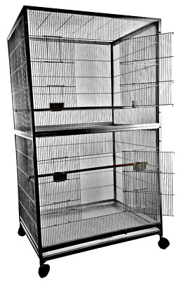 Parrot-Supplies Premium Extra Large Flight Cage / Indoor Voliere - Schwarz,