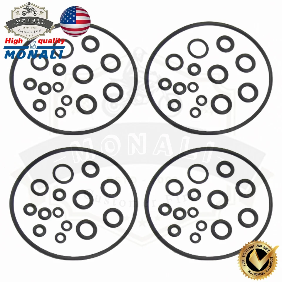 -US New 4x Fit 80-83 Honda Goldwing GL1100 Carburetor Carb Repair Rebuild Kit - Image 3 of 4