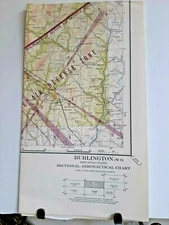 WW2 Sectional aeronautical charts 1945-46 Army Air Force maps of US areas