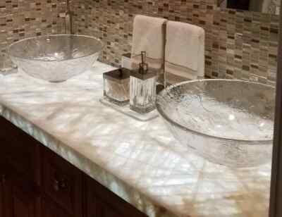 buy White Quartz Agate Counter Slab, Console Bathroom Slab Top, Fathers Day Sale