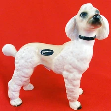 POODLE WHITE Figurine bone china COOPERCRAFT NEW NEVER SOLD 4.25" tall made UK