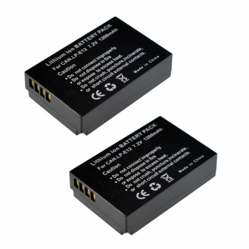 2X LP-E12 Battery For CANON EOS M M2 M10 M50 M100 100D Rebel SL1 kiss X7 Camera - Picture 1 of 7