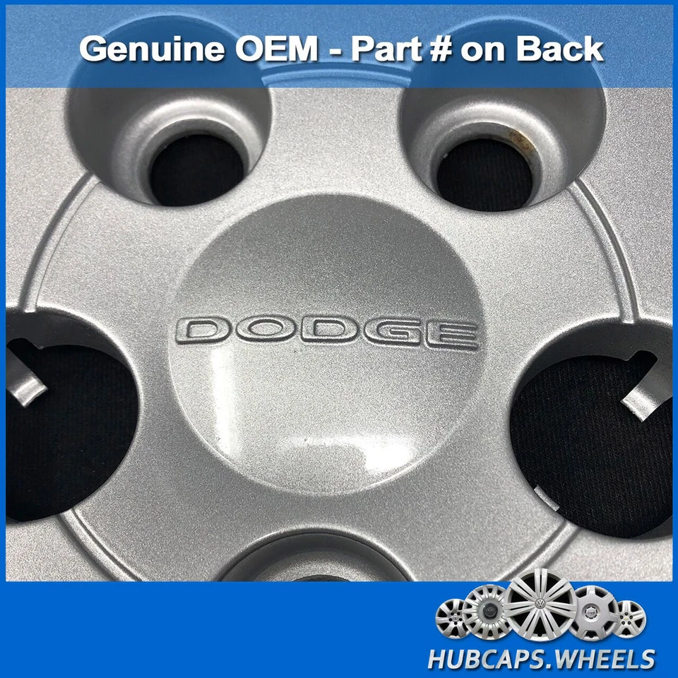 Hubcap for Dodge Avenger 2011-2014 - Genuine Factory OEM Wheel Cover 8038 Silver - Image 3 of 4