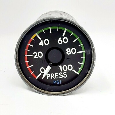 RAF Lockheed Tristar 0-100 PSI Oil Pressure Gauge RB211 Rolls Royce Jet Engine