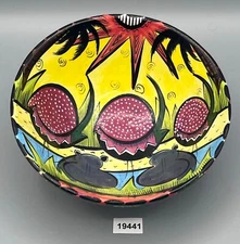 PENZO ZIMBABWE  5.25" diameter x 2" tall African HIPPO Bowl Handpainted 2000