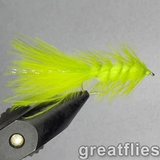 1 dozen (12) - Woolly Bugger - CHARTREUSE