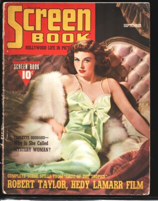 MAG: Screen Book 9/1939-Fawcett-Paulette Goddard-Robert Taylor-Hedy Lamar-Bet...