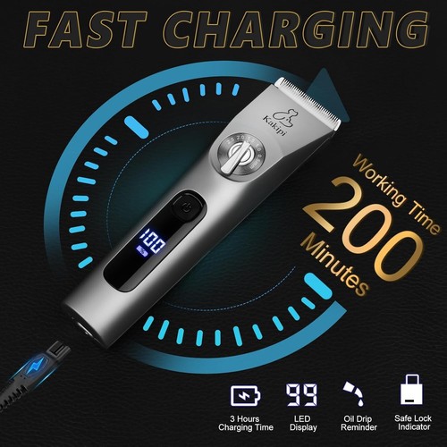 Dog Clippers 3-Speed Low Noise Cordless Pet Grooming Tools for Small & Large Pet - Picture 5 of 8