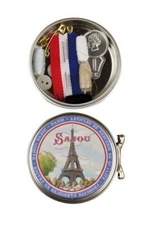 Maison Sajou  Sewing set for travel  Eiffel tower tin