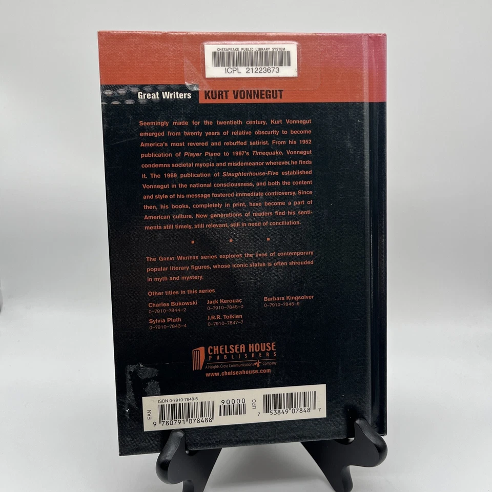 Great Writers Kurt Vonnegut by John Tomedi 2004, Hardcover - Image 2 of 4