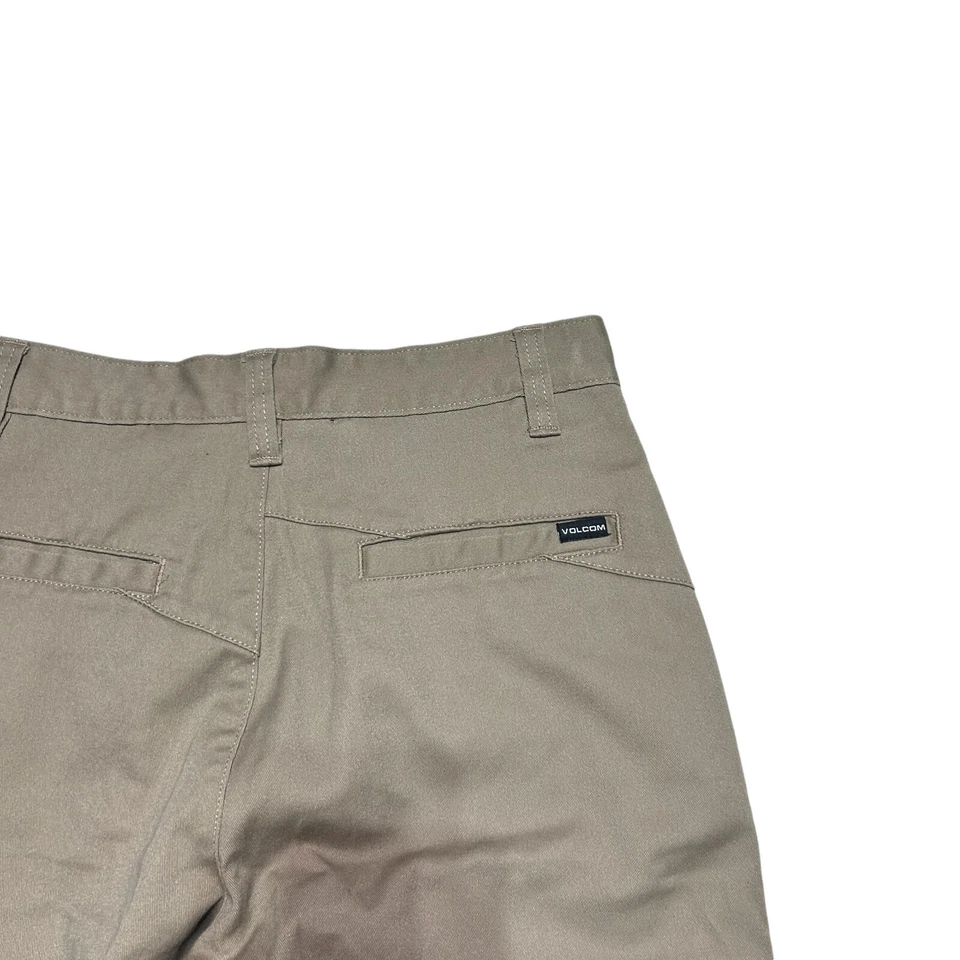 Volcom Frickin Chino Shorts Mens 28 Khaki Flat Front Casual Outdoors - Image 3 of 4