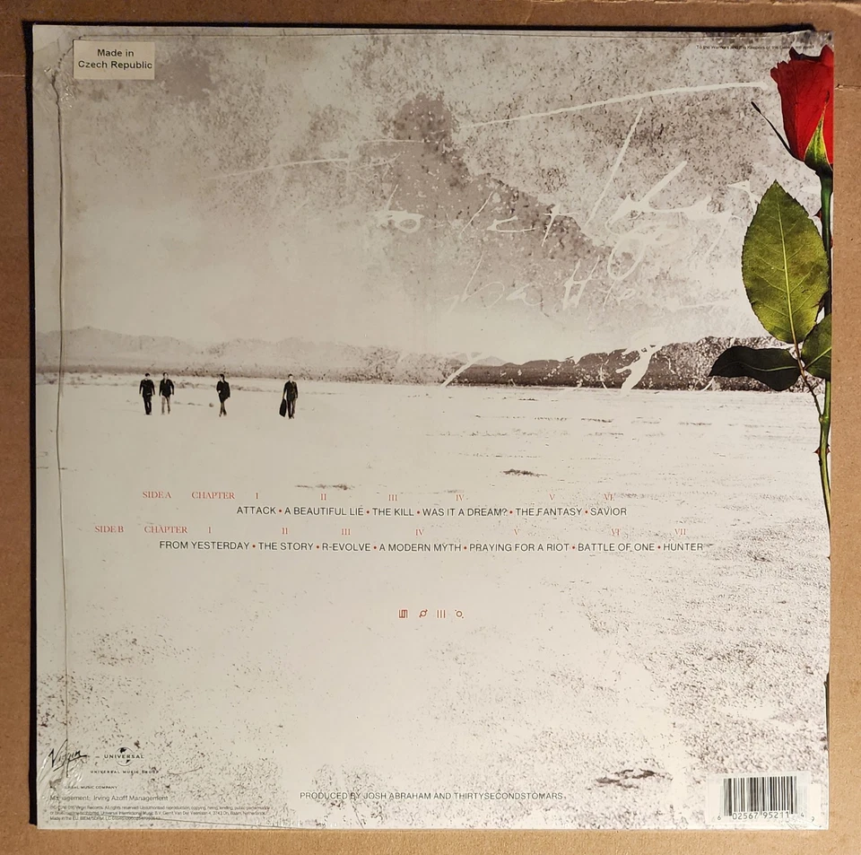 Thirty Seconds To Mars: A Beautiful Lie - New 1 LP Limited Edition Red Vinyl  - Image 3 of 3