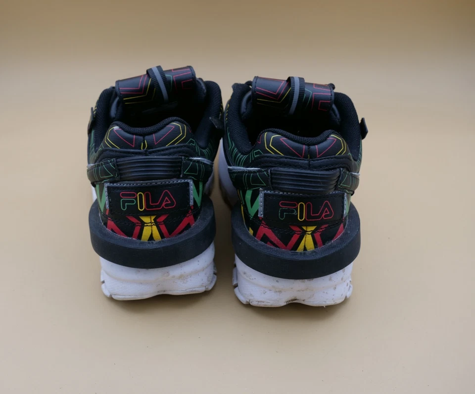Fila Disruptor II Ray Tracer Womens Size 8 Black Colorful Athletic Shoes - Image 3 of 4