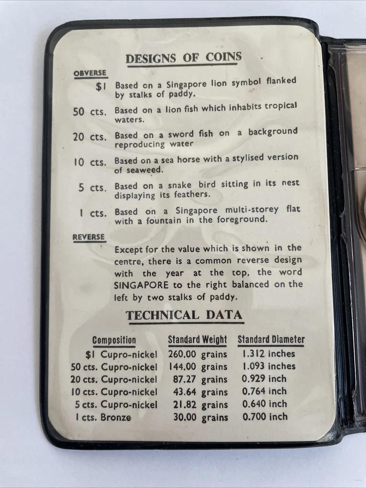 1969 SINGAPORE BOARD OF COMMISSIONERS OF CURRENCY MINT SET COINS - Image 4 of 4