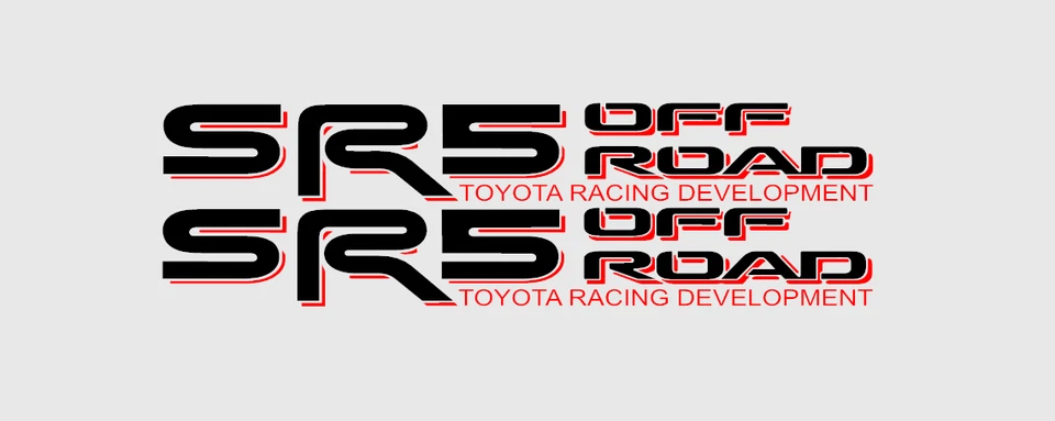 2x SR5 OFF ROAD TOYOTA Calcomanía Tacoma Tundra Par Pegatina Camión Cabecera Vinilo Foto 2 de 4