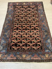 Beautiful hand knotted Persian carpet Hamadan tapis carpet approx. 194x120 cm