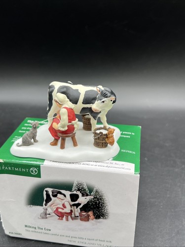 Dept 56 Milking The Cow Figurine New England Christmas Village Mint in Box - Picture 4 of 6