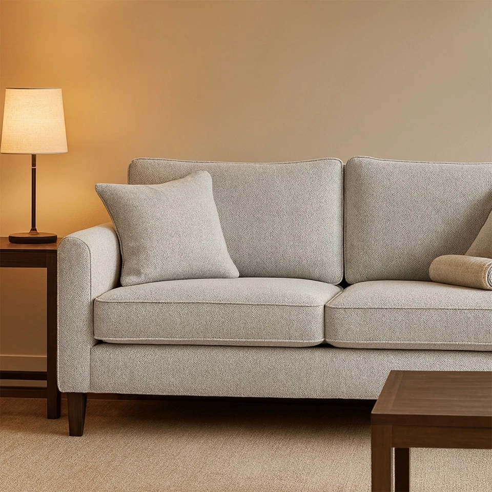 Ash Grey Wool Herringbone Bed Cover Quilt – Premium Wool Luxury Bedroom Decor - Image 4 of 4