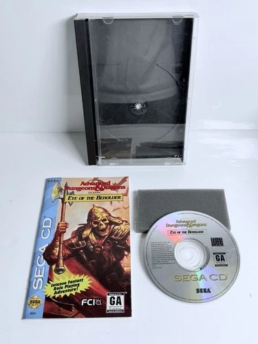 Eye of the Beholder (Sega CD, 1994) Underrated Advanced D&D RPG W/Reg Card