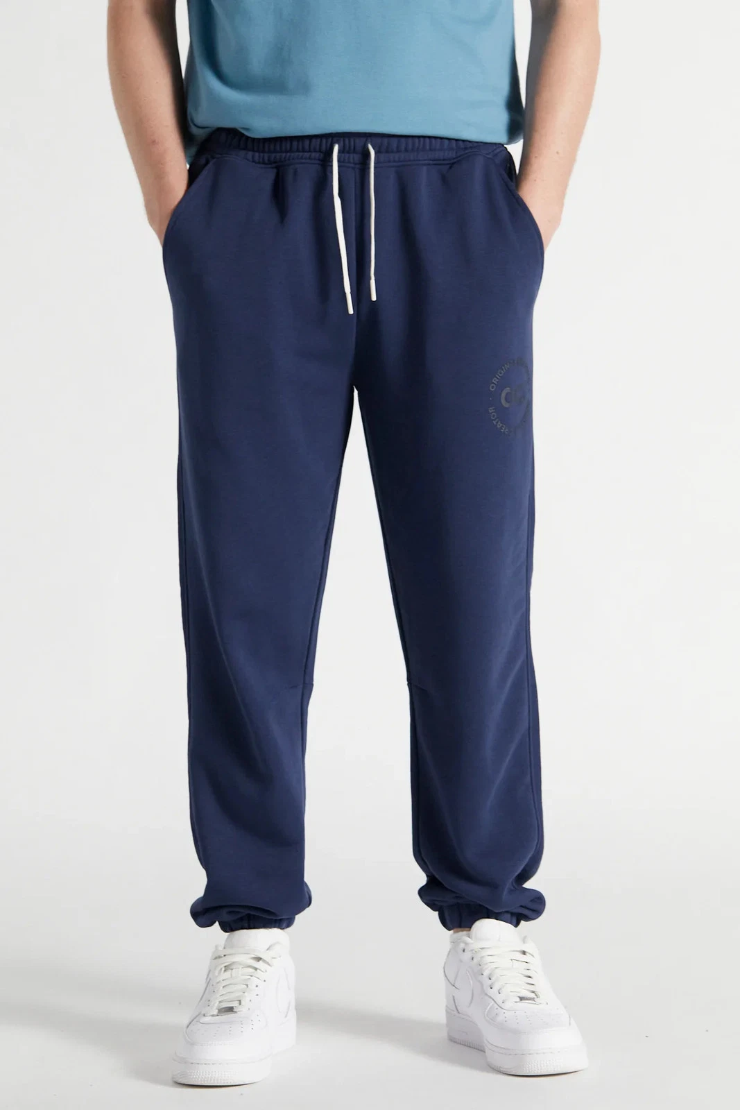 Scripture Joggers – Midnight Blue | Men’s Cotton-Rich Oversized Joggers