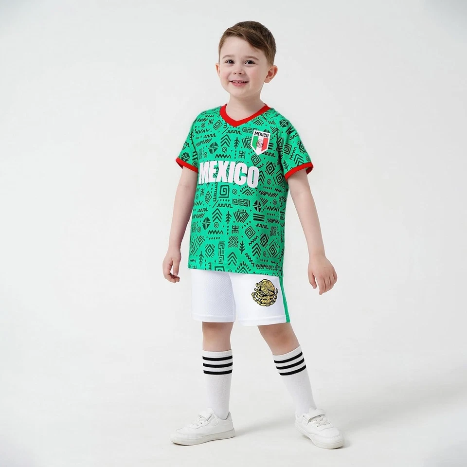 Camisa de fútbol ecológica para niños - estilo cuello en V para edades activas de 2 a 14 años Foto 4 de 4
