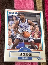 1990-91 FLEER RC #132 NICK ANDERSON MAGIC NMMT BASKETBALL ROOKIE CARD!. rookie card picture