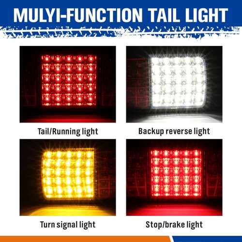2x 75 LED Tail Lights Stop Indicator Reverse Lamp 12V Trailer Truck Ute Light AU - Picture 6 of 12