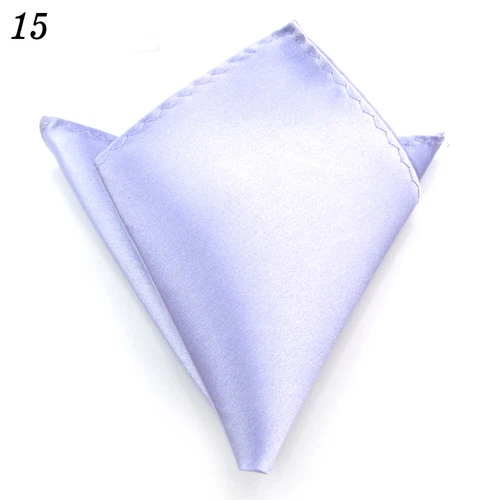 4Pcs Plain Pocket Square Wedding Mens Satin Solid Handkerchief Hanky Jacket Suit - Picture 17 of 31