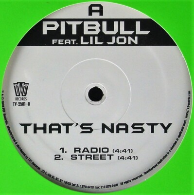 PITBILL / LIL JON ''THAT'S NASTY'' 2004 VINYL 12'' SINGLE 5 TRACKS ~RARE~ *SEALED*