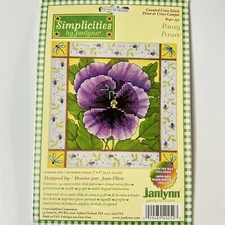 Simplicities by Janlynn Pansy Flower by Joan Elliott Counted Cross Stitch Kit