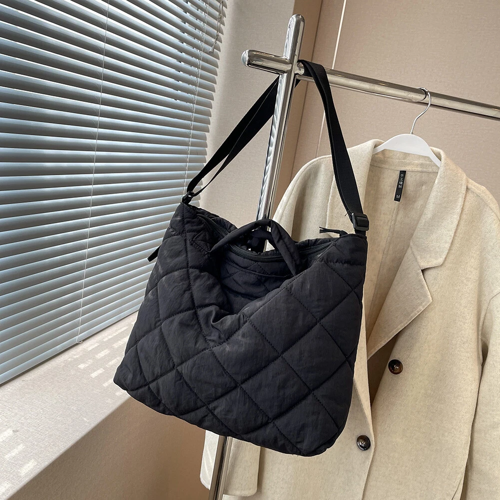 UK Quilted Crossbody Bag Cotton Large Capacity Women Messenger