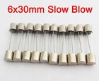 10 Pcs 6x30 Slow Blow Glass Fuse 6mm x 30mm 250V Slow Blow T0.25A-T15A