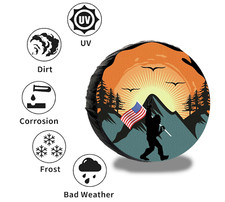 16 American Flag Spare Tire Cover Fit Jeep Wrangler Rv Suv Truck Travel Trailer