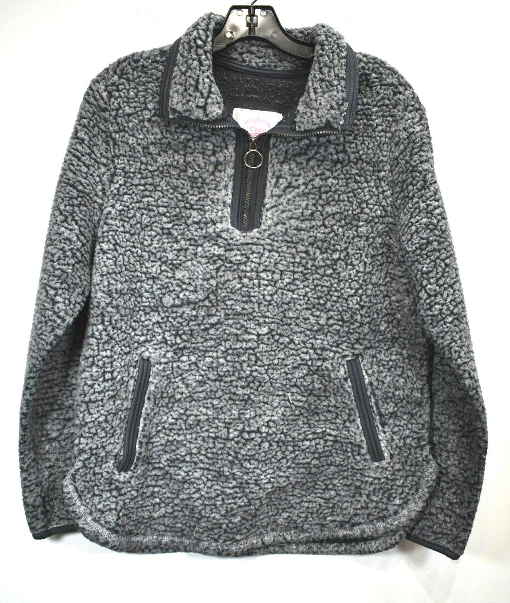 Slash Pocket Faux Fur Pullover Sweater 