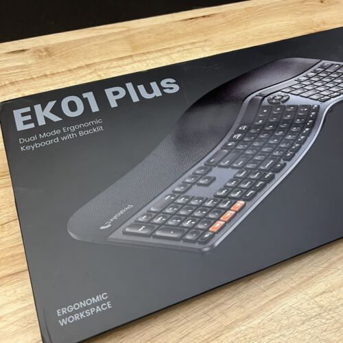 ProtoArc - EK01 Plus Backlit Wireless Ergonomic Workspace Keyboard - Picture 2 of 12