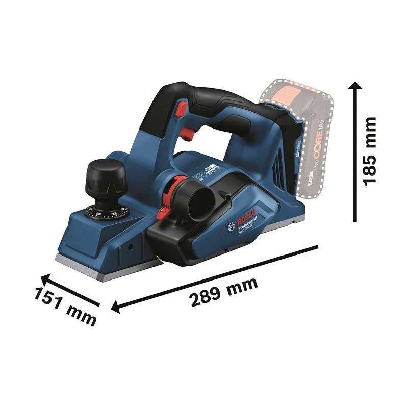 Bosch Akku-Hobel GHO 18 V-26 Professional Solo Version im Karton, ohne Akku - Bild 3 von 4