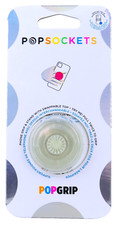 Popsockets PopGrip Cell Phone Grip Stand Clear Silver Glitter Hands Free BNIP