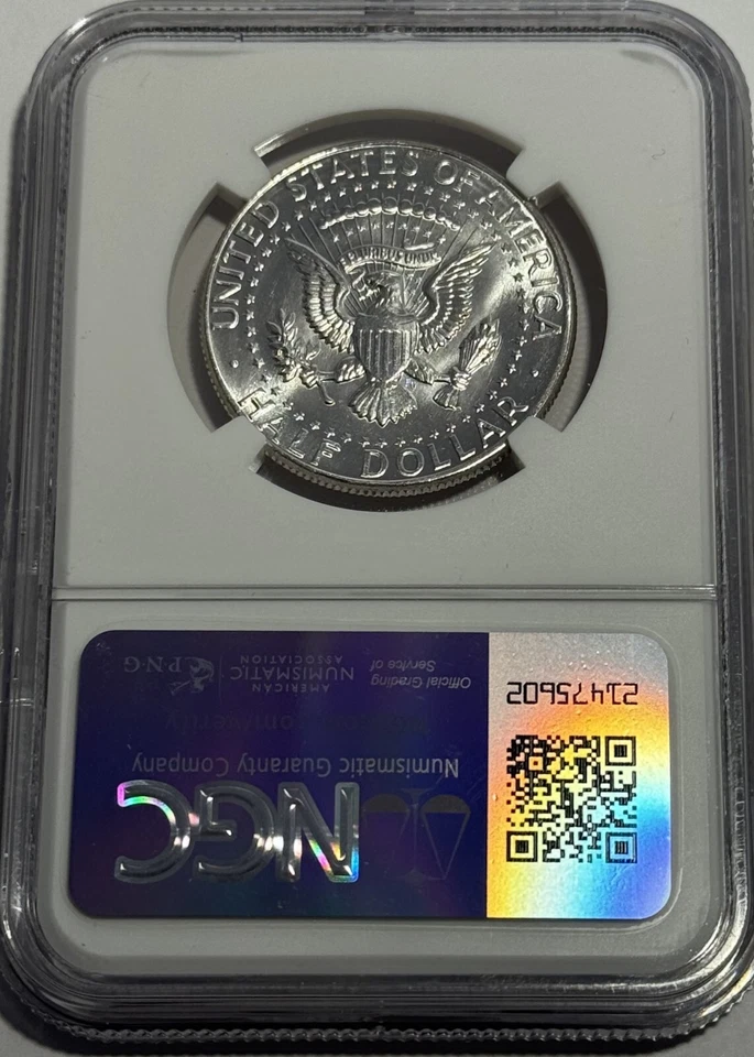 1964 P NGC MS65 Silver Kennedy Half Dollar First Year Issue JFK Coin Signature - Image 2 of 3