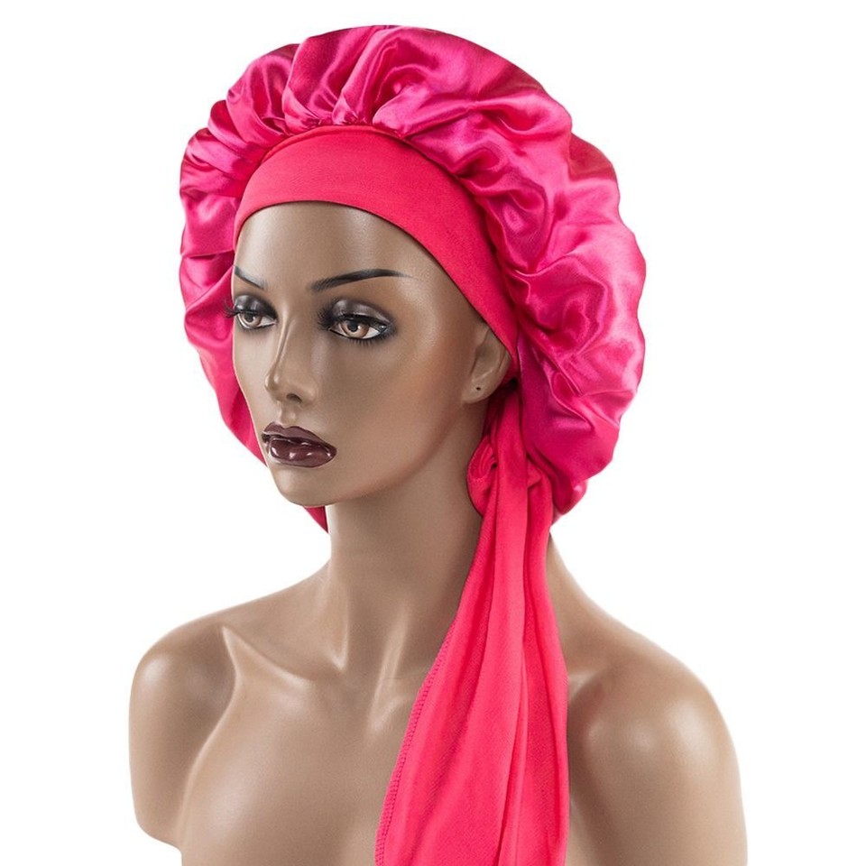 Polyester Satin Hat Silk Shower Cap Fashion Head Cover for Men