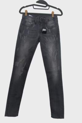 R13 WOMENS JEANS SKINNY GREY BEAR SIZE 26 MADE IN ITALY NEW