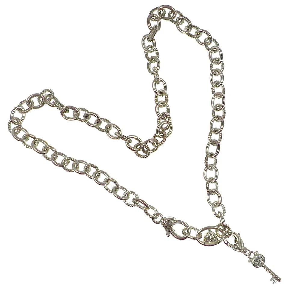 Collar Judith Ripka de plata esterlina con eslabones de llave de 18 pulgadas de largo Foto 2 de 2