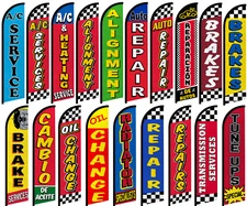 Mechanic Windless Advertising Swooper Flag Brakes Oil Change Transmission